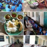तारापुर में नेवता भोज के तहत विद्यार्थियों को खिलाया स्वादिष्ट भोजन