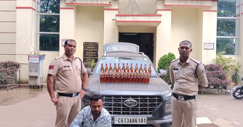 अवैध शराब परिवहन पर चक्रधरनगर पुलिस की बड़ी कार्रवाई: 9 लाख की शराब और वाहन जब्त