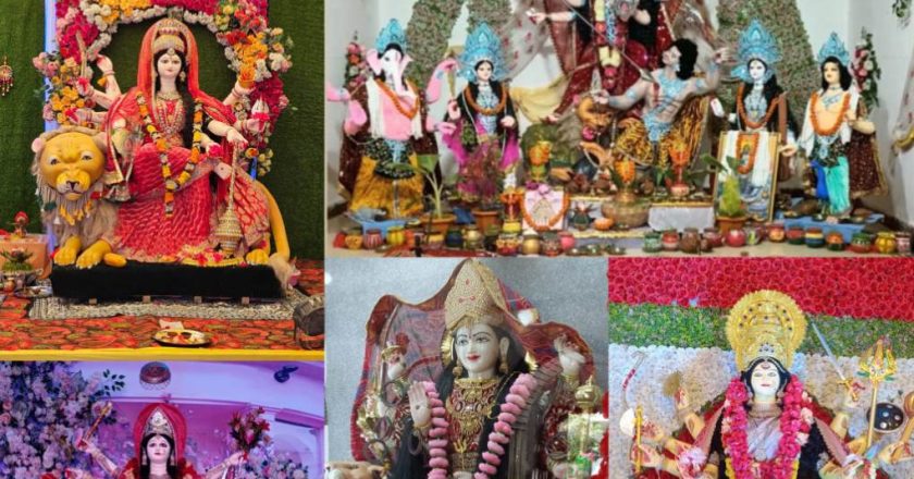 खरसिया : दुल्हन की तरह सजे पण्डालों में विराजी मां दुर्गा.. माता के दर्शन करने प्रतिदिन उमड़ रहा भक्तों का जन सैलाब