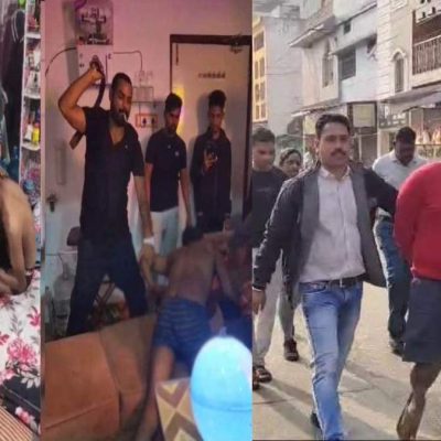 युवकों को बेल्ट से बेरहमी से पीटने वाला कुख्यात गुंडा रावण गिरफ्तार, पुलिस ने शहर में निकाला जुलूस