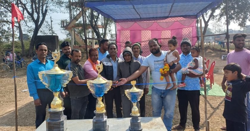 बड़ेहरदी में ग्रामीण टेनिस बाल क्रिकेट प्रतियोगिता का प्रारंभ