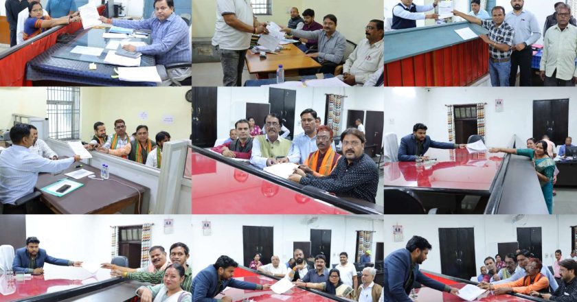 नगरीय निकाय अंतर्गत महापौर के लिए 2 एवं पार्षद पद हेतु 54 अभ्यर्थियों ने लिए नामांकन पत्र