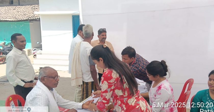 अदाणी फाउंडेशन तमनार द्वारा ग्राम कुंजेमुरा में मेगा हेल्थ कैंप का सफल आयोजन