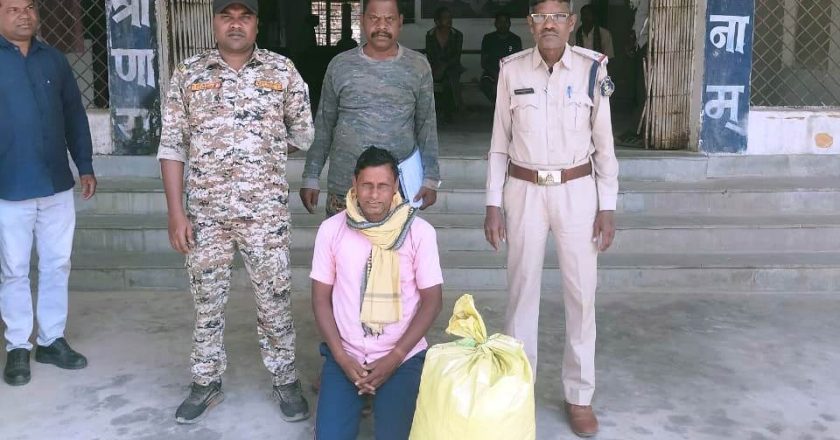 लैलूंगा के ग्राम जामबहार में पुलिस की गांजा रेड कार्रवाई, 9 किलो गांजा के साथ आरोपी गिरफ्तार