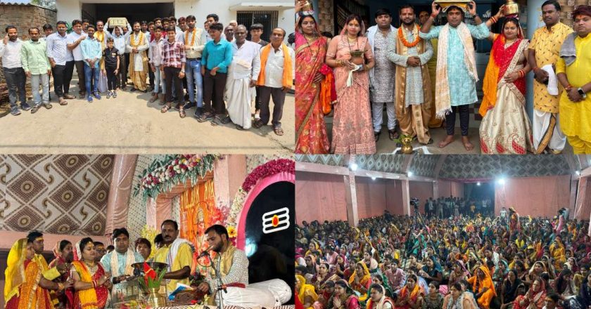 ग्राम दर्रामुड़ा में स्व. जमुना बाई पटैल की स्मृति में आयोजित श्री शिवमहापुराण कथा का भव्य शुभारंभ