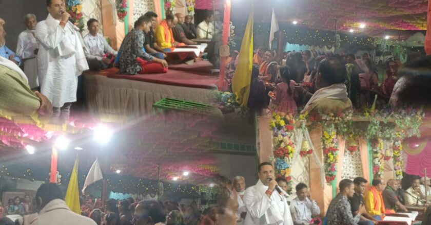 विधायक उमेश पटेल ने ग्राम ढिमानी में अखंड नवधा रामायण में लिया आशीर्वाद, ग्रामीणों से की मुलाकात