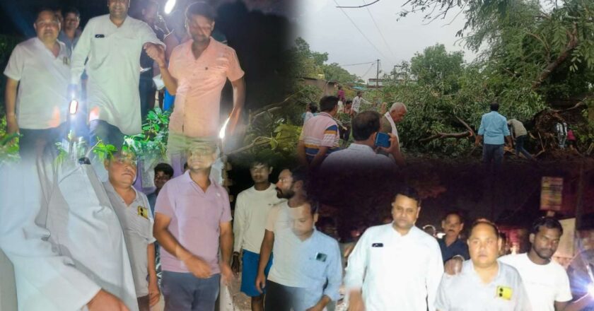 खरसिया विधायक उमेश पटेल ने प्राकृतिक आपदा प्रभावित गांवों का दौरा कर त्वरित राहत के दिए निर्देश