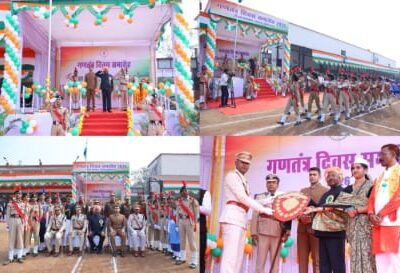 77वें गणतंत्र दिवस पर कृषि मंत्री श्री रामविचार नेताम ने फहराया तिरंगा