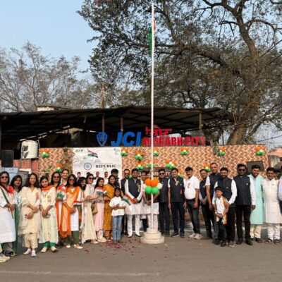 जेसीआई रायगढ़ सिटी ने बड़े हर्षोल्लास के साथ मनाया 77वां गणतंत्र दिवस