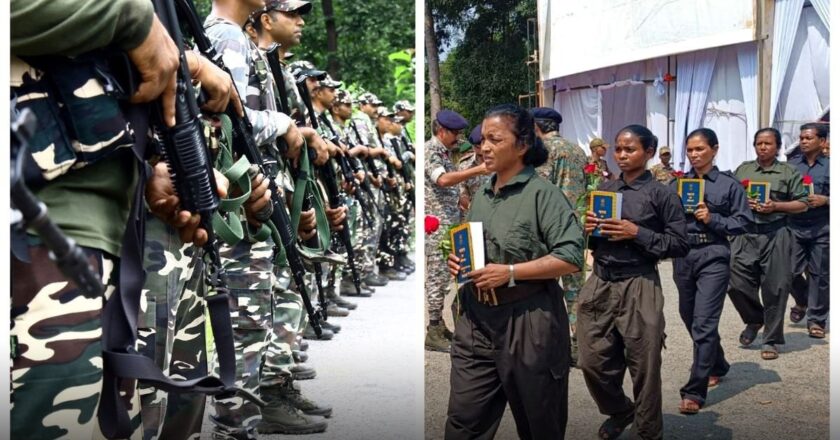 बंदूक छोड़ चुना अमन; छत्तीसगढ़ में 45 लाख के इनामी 9 नक्सलियों ने डाले हथियार