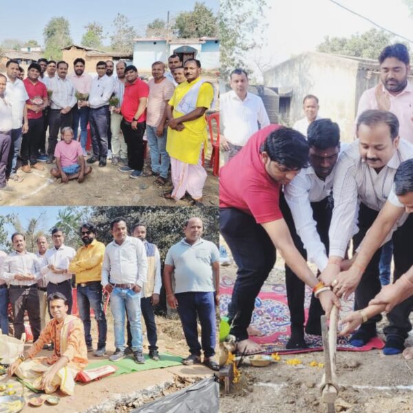 सारडा एनर्जी एंड मिनरल्स लिमिटेड के CSR से दर्रामुड़ा में सामुदायिक भवन व बिंजकोट में सीसी रोड निर्माण का शुभारंभ