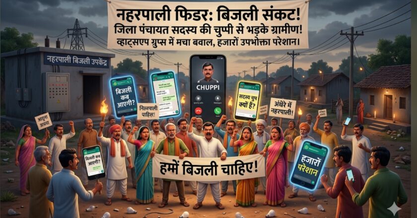 बिजली संकट पर जिला पंचायत सदस्य की चुप्पी से भड़के ग्रामीण, व्हाट्सएप ग्रुप्स में मचा बवाल, नहरपाली फिडर के हजारों उपभोक्ता परेशान