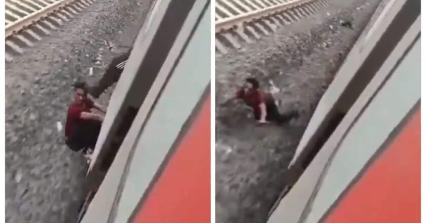 ट्रेन में चोरी पड़ी भारी; गेट पर लटके चोर को मारी लात, पीड़ित पर केस- VIDEO