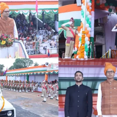 जिले में हर्षोल्लास के साथ मनाया गया स्वतंत्रता दिवस, वित्त मंत्री ओपी चौधरी ने जिला मुख्यालय में किया ध्वजारोहण