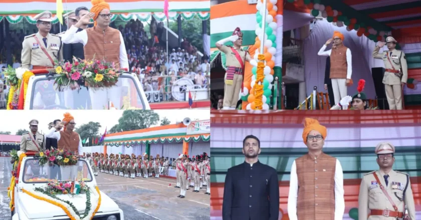 जिले में हर्षोल्लास के साथ मनाया गया स्वतंत्रता दिवस, वित्त मंत्री ओपी चौधरी ने जिला मुख्यालय में किया ध्वजारोहण