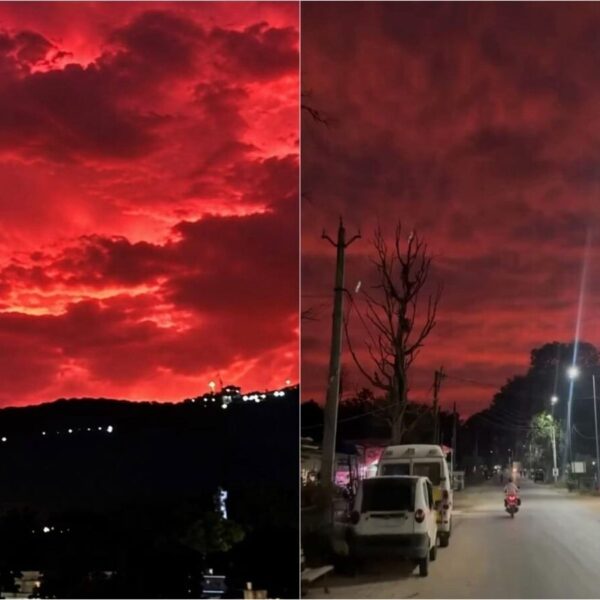 चक्रवाती तूफान ‘अर्नब’ के कारण खून जैसा लाल हुआ छत्तीसगढ़ में आसमान, भारी बारिश की चेतावनी जारी